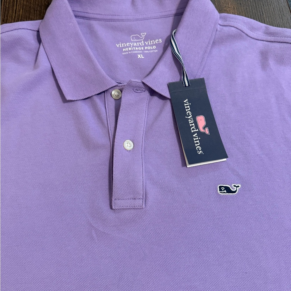 Vineyard Vines Lavender Heritage Polo for Men XL New With Tags!
